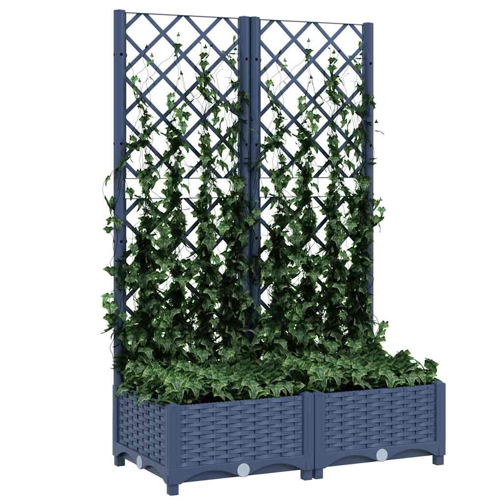 Vidaxl Plannet avec slat 80x40x121,5 cm en polypropène gris foncé