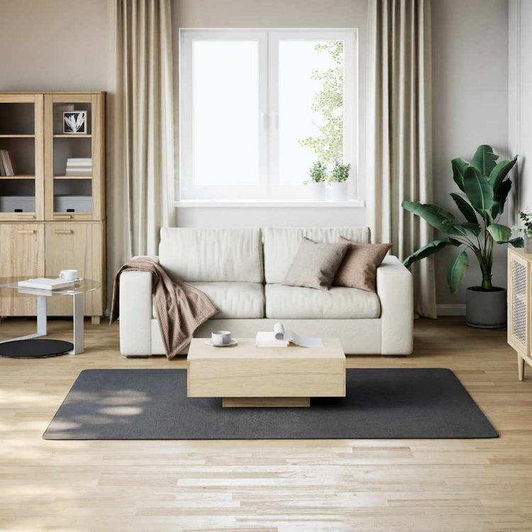 Tapis vidaxl lavable à pôle court antidérapant 160x230 cm anthracite