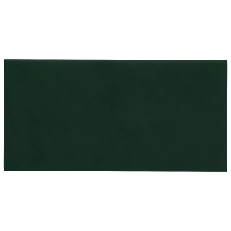 Panneaux muraux vidaxl 12 pcs 0,54 m² 30x15 cm en velours vert foncé