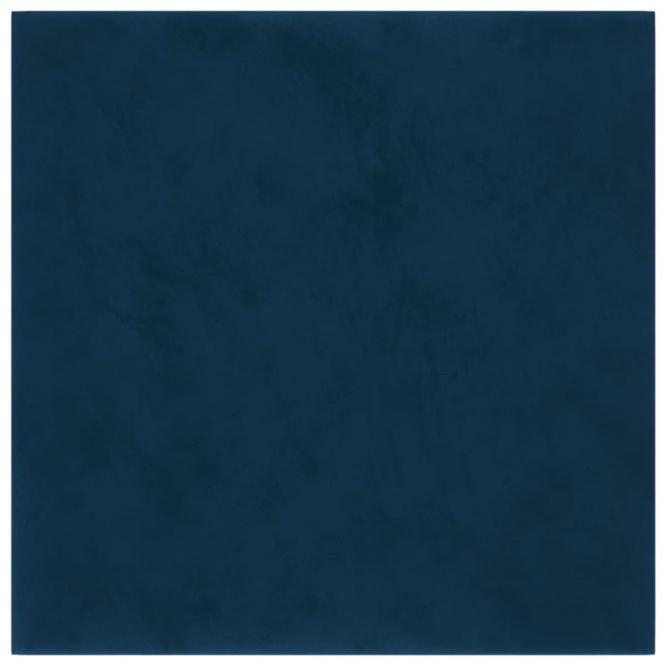 Panneaux muraux vidaxl 12 st 1,08 m² 30x30 cm en velours bleu