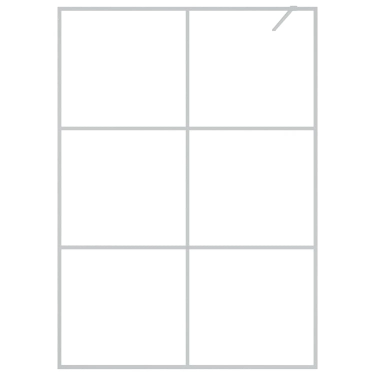 Vidaxl Walk-In Walk Mury 140x195 cm Transparent ESG Glass Silver Colored