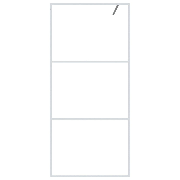 Vidaxl Walk-In Walk Murn 90x195 cm Transparent ESG Glass White