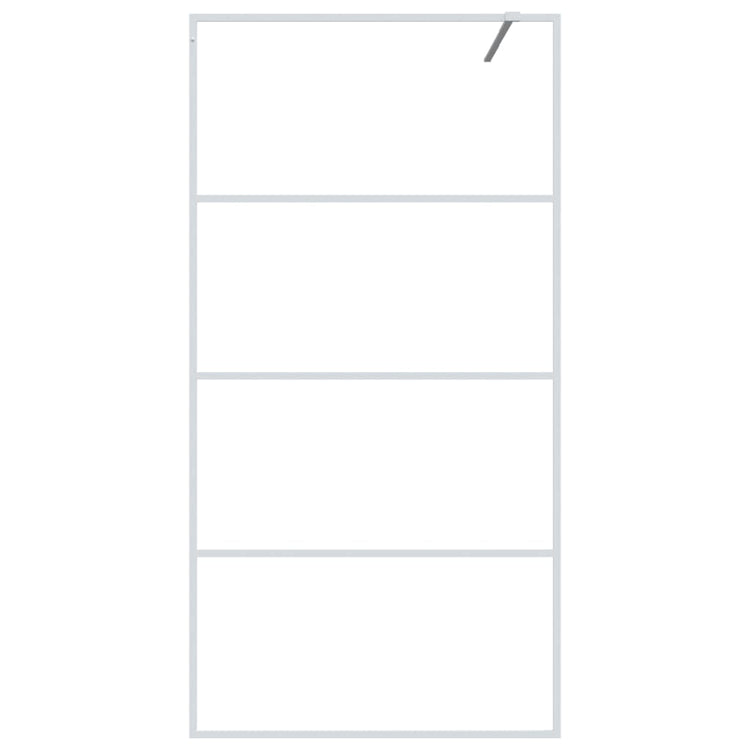 Vidaxl Walk-In Walk Murn 100x195 cm Transparent ESG Glass White