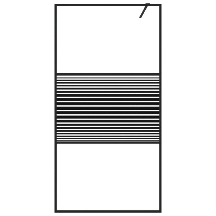 Vidaxl Walk-In Walk Murn 100x195 cm Transparent ESG Verre noir