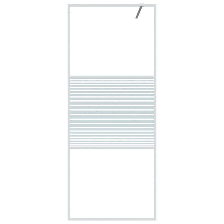 Vidaxl Walk-In Walking Mur 80x195 cm Transparent ESG Glass White
