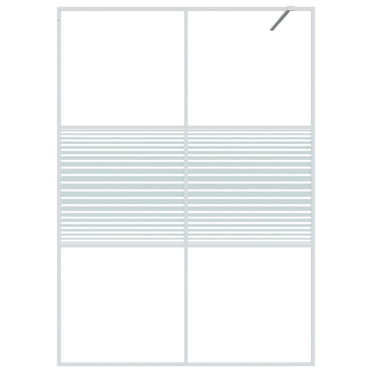 Vidaxl Walk-In Walk Murn 140x195 cm Transparent ESG Glass White