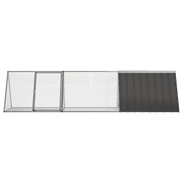 VidaXL cage à lapin anthracite 302,5x80,5x71 cm acier galvanisé