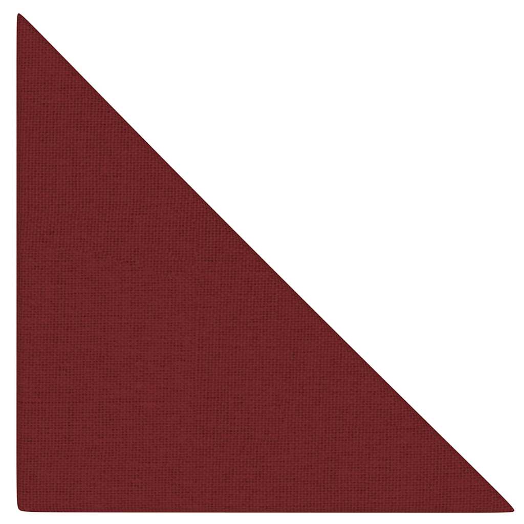 Panneaux muraux vidaxl 12 pcs 0,54 m² 30x30 cm Vin de tissu rouge