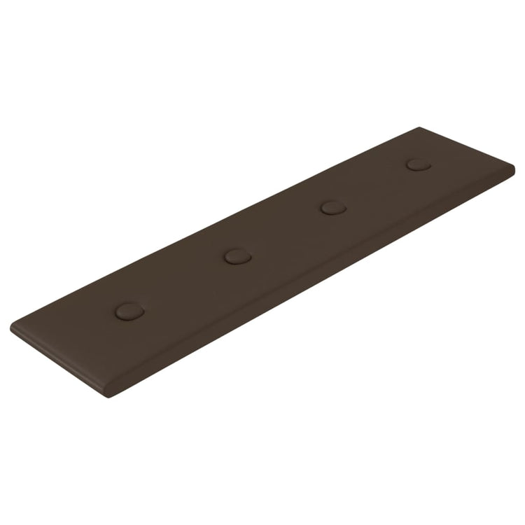 Panneaux muraux vidaxl 12 st 1,08 m² 60x15 cm en cuir artificiel marron
