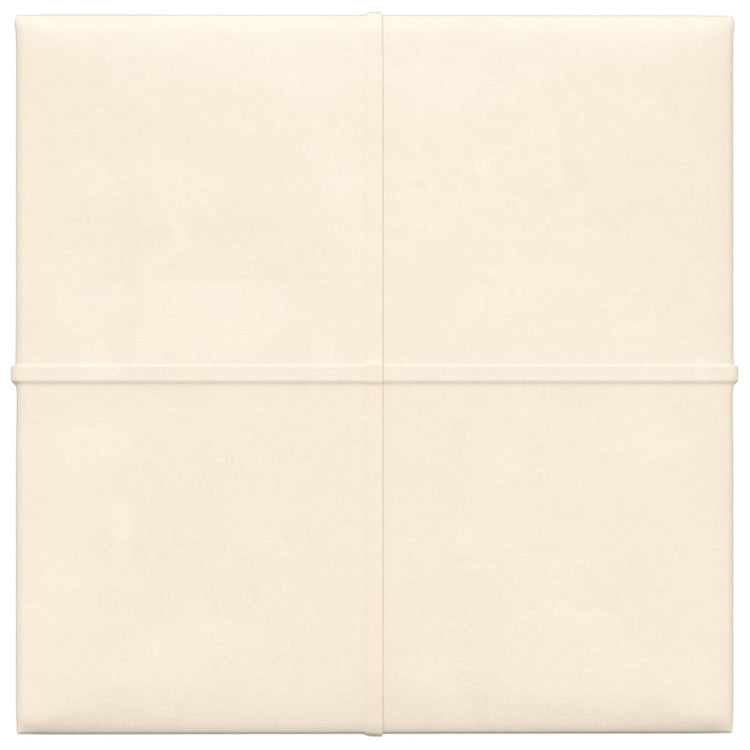 Panneaux muraux Vidaxl 12 ST 1,08 m² 30x30 cm Crème en velours -colore
