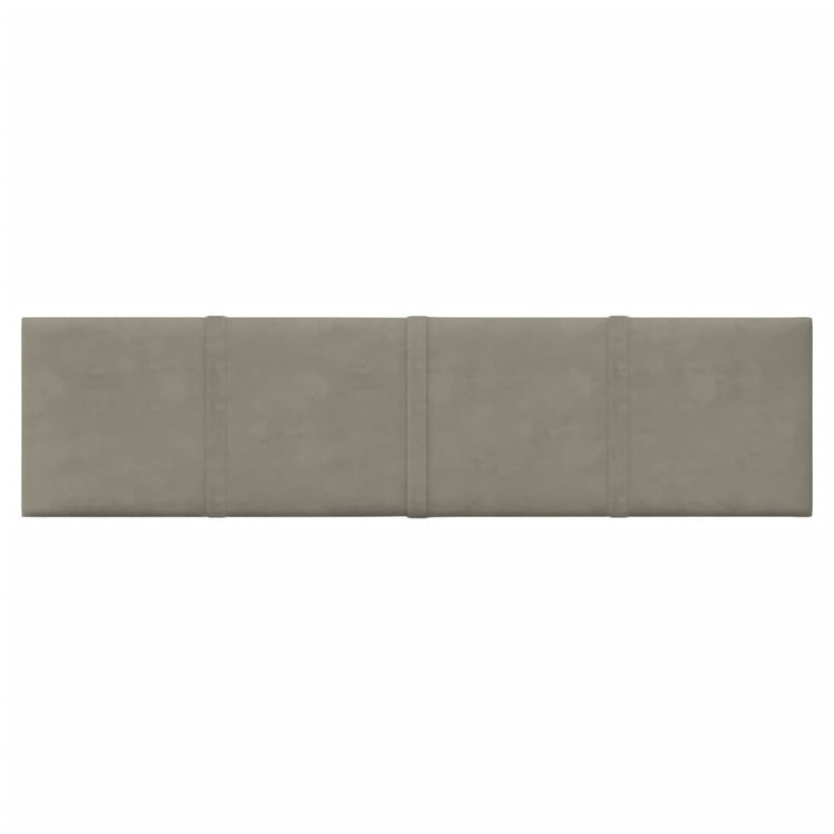 Panneaux muraux vidaxl 12 st 1,08 m² 60x15 cm en velours gris clair