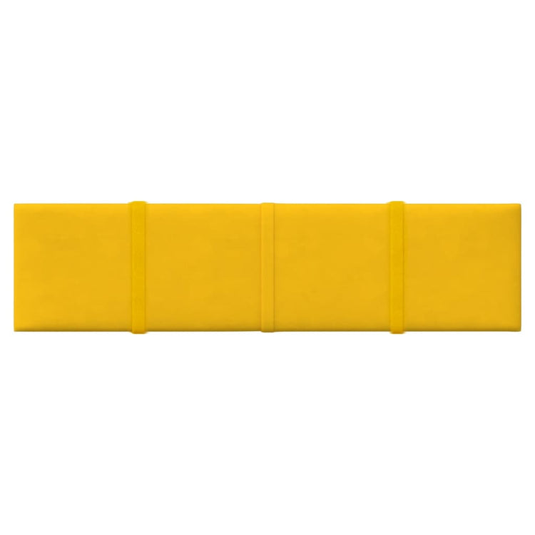 Panneaux muraux vidaxl 12 st 1,08 m² 60x15 cm en velours jaune
