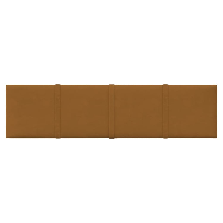 Panneaux muraux vidaxl 12 st 1,08 m² 60x15 cm en velours marron