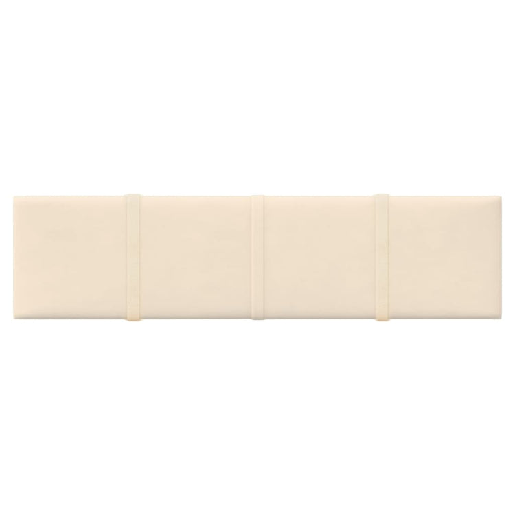 Panneaux muraux Vidaxl 12 ST 1,08 m² 60x15 cm Crème en velours -colore