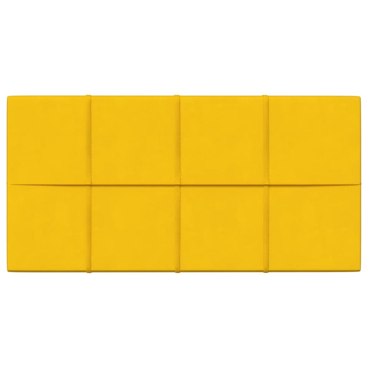 Panneaux muraux vidaxl 12 st 2,16 m² 60x30 cm en velours jaune