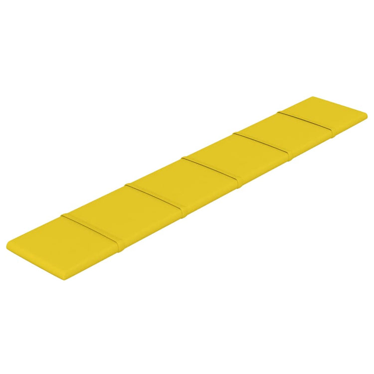 Panneaux muraux Vidaxl 12 ST 1,62 m² 90x15 cm Tissu jaune clair