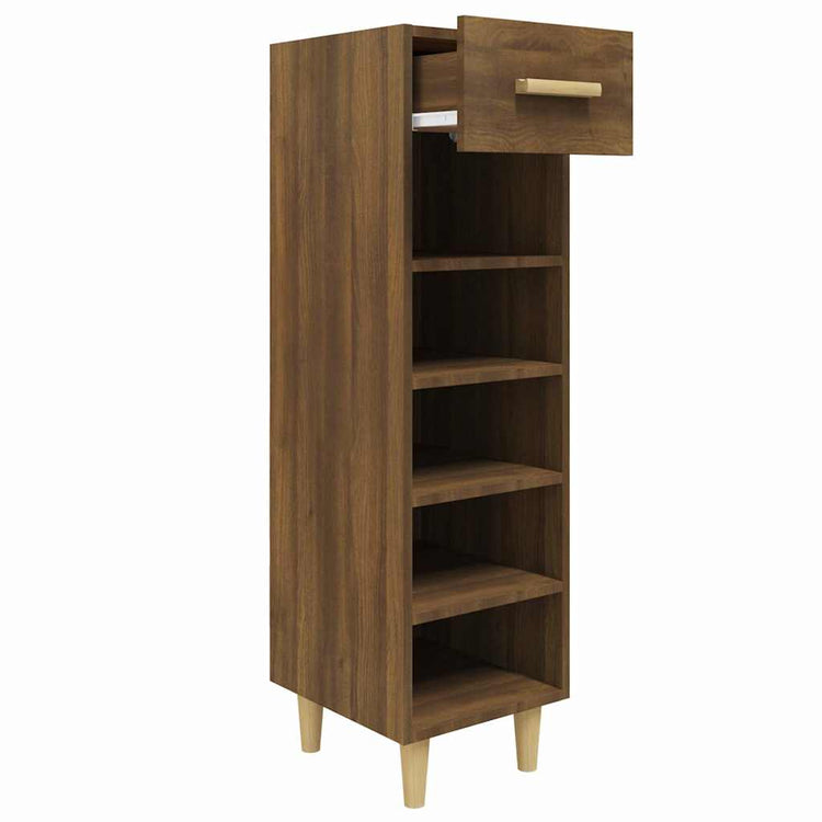 Armoire à chaussures Vidaxl 30x35x105 cm Couleur de chêne brun coupé en bois coupé