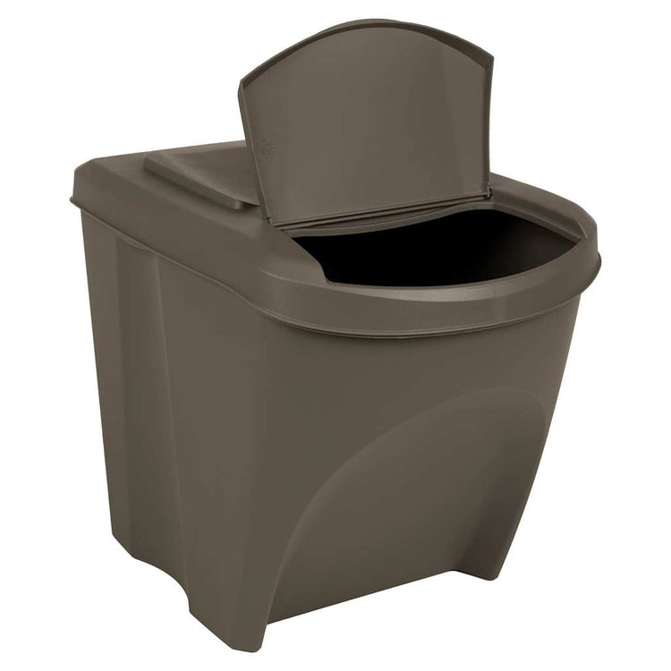 Bandons à ordures vidaxl 3 ST Empilable 75 L Grey en polypropène