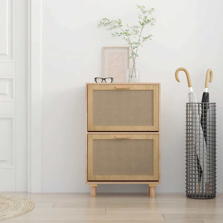 Armoire à chaussures Vidaxl 52x25x80 cm en bois transformé en bois naturel brun