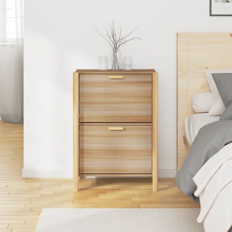 Armoire à chaussures Vidaxl 57.5x33x80 cm Bois transformé