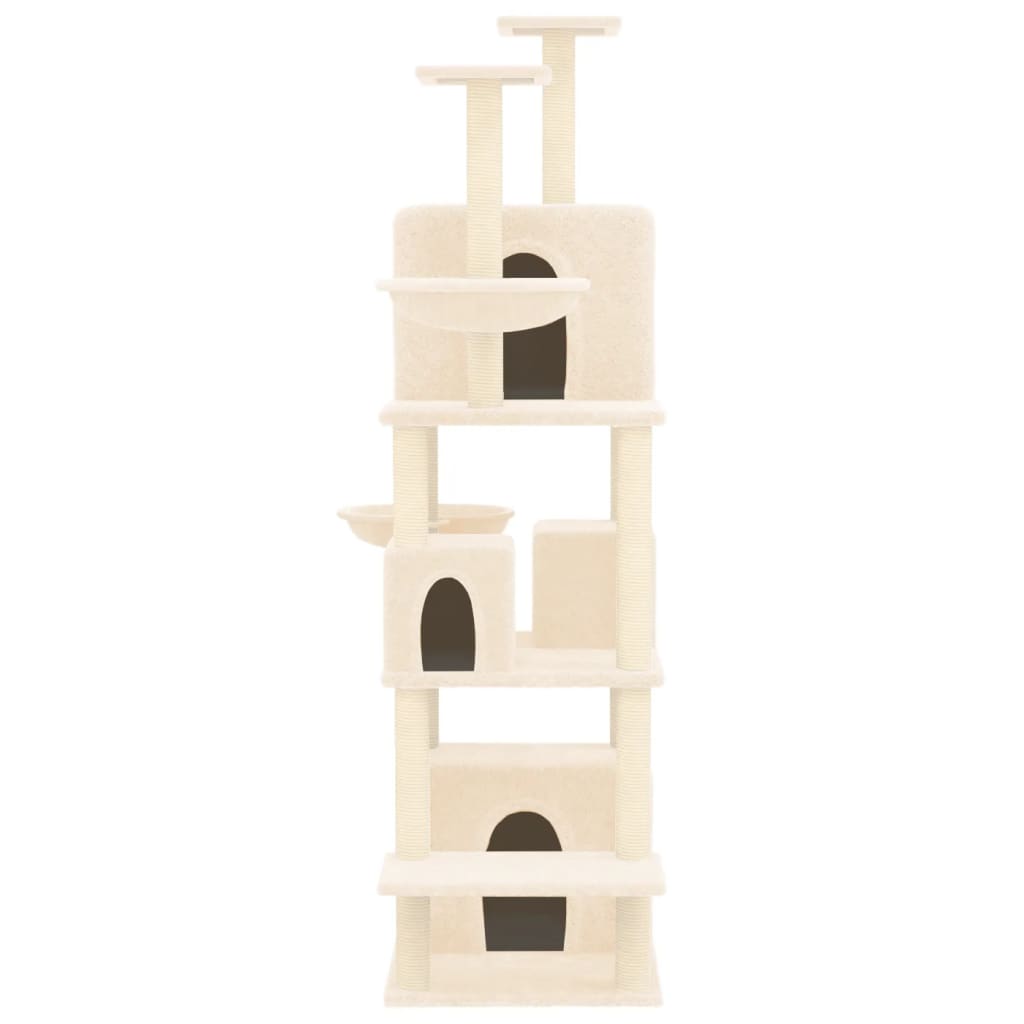 Vidaxl Cat Furniture avec Sisal Scratch Posts 180 cm Crème -Colored