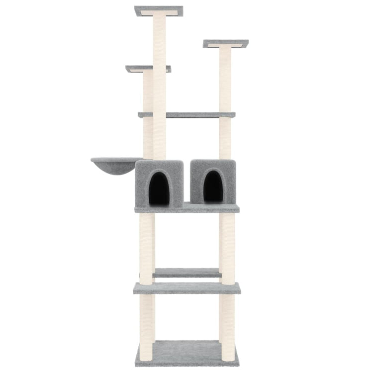 Vidaxl Cat Meubles avec Sisal Scratch Posts 167 cm Gris clair