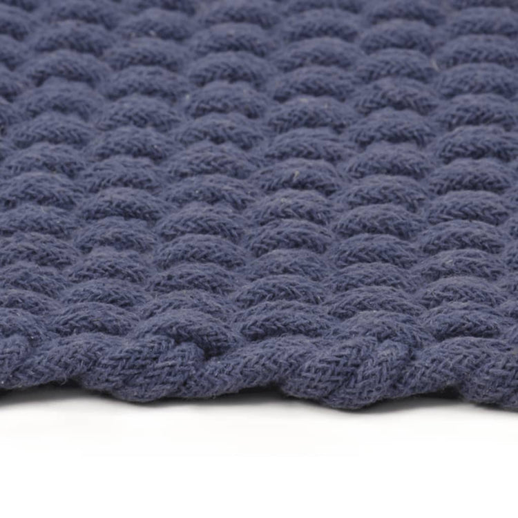 Vidaxl rectangulaire 180x250 cm Coton bleu marine