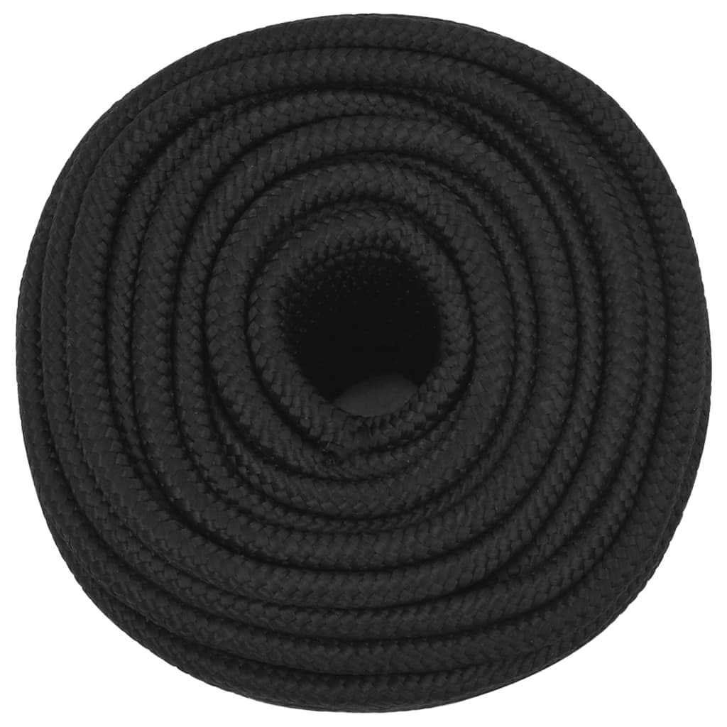 Corde de bateau vidaxl 14 mm 100 m en polypropène noir