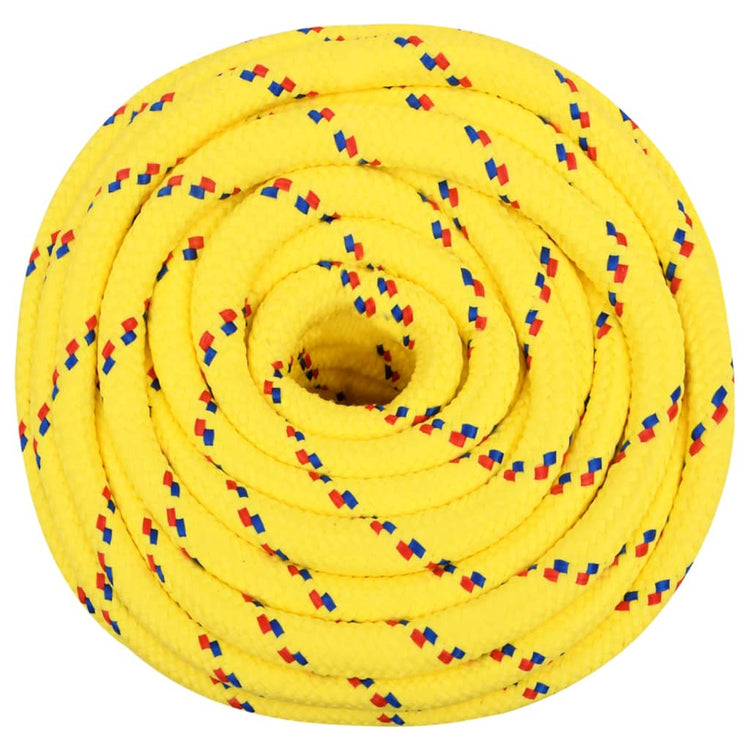 Corde de bateau vidaxl 16 mm 250 m en jaune en polypropylène