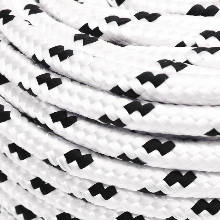 Corde à bateau vidaxl tressée 8 mmx100 m polyester blanc4
