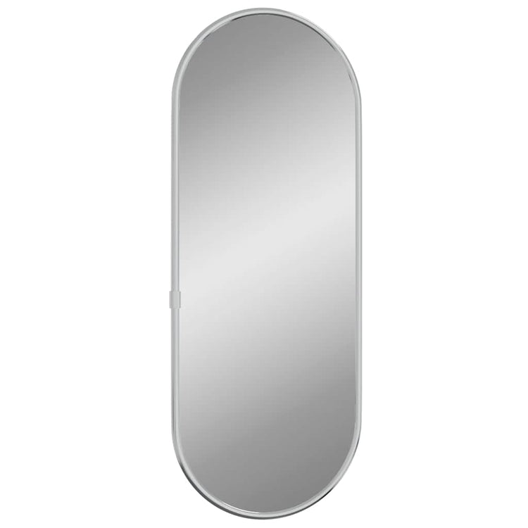 Miroir mural vidaxl 40x15 cm de couleur argentée ovale