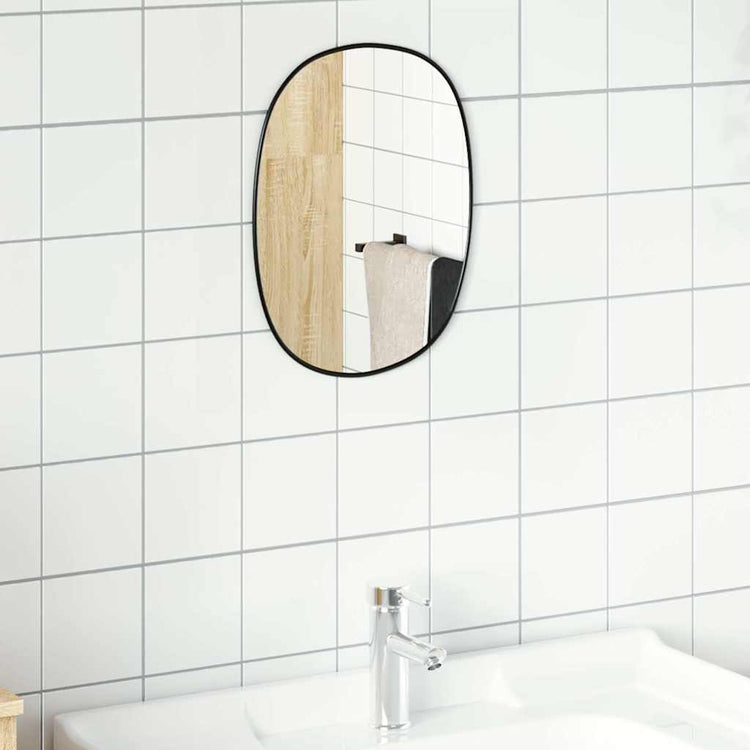 Miroir mural vidaxl 30x25 cm noir