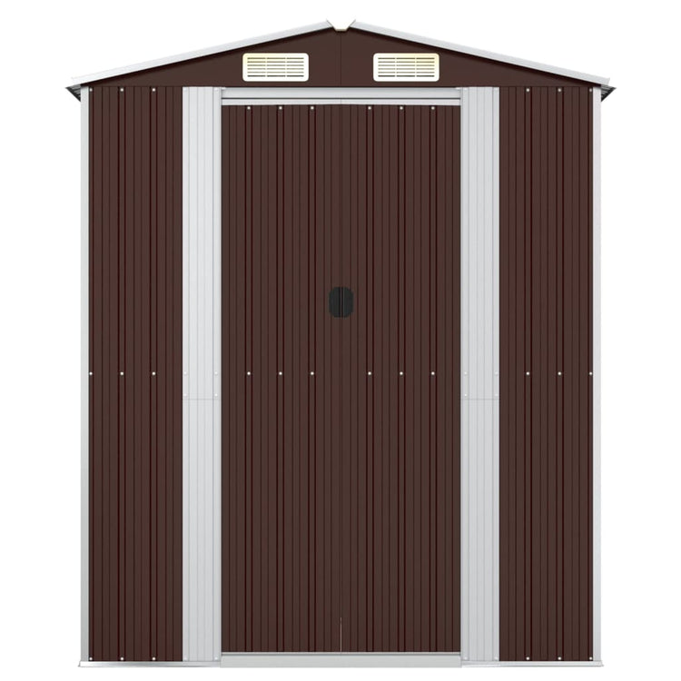 SHED JARDINE VIDAXL 192X108X223 CM en acier galvanisé brun foncé