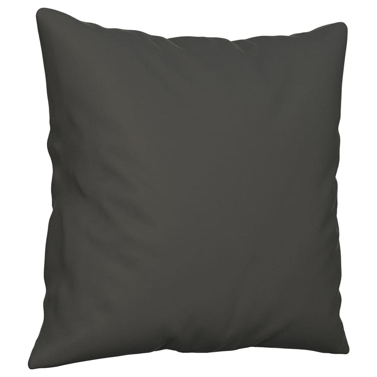 Vidaxl Coussins décoratifs 2 ST 40x40 cm Tissu de microfibre gris foncé