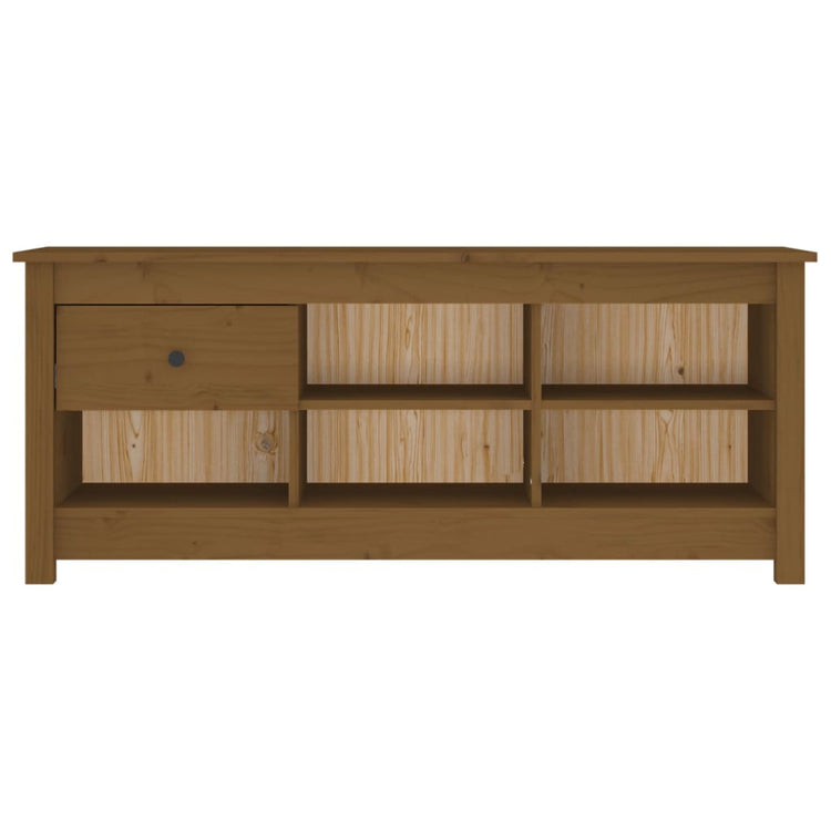 Armoire à chaussures vidaxl 110x38x45,5 cm en pin massif marron