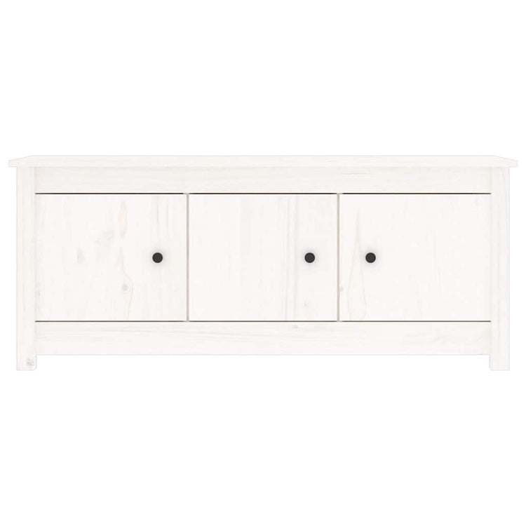 Armoire à chaussures Vidaxl 110x38x45,5 cm en pin massif blanc