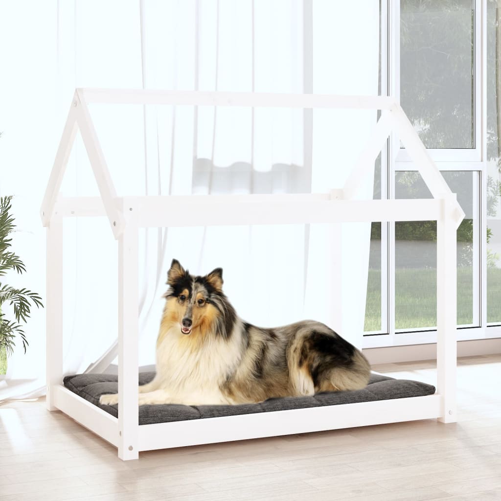 Vidaxl Dog Basket 101x70x90 cm Pine solide blanc