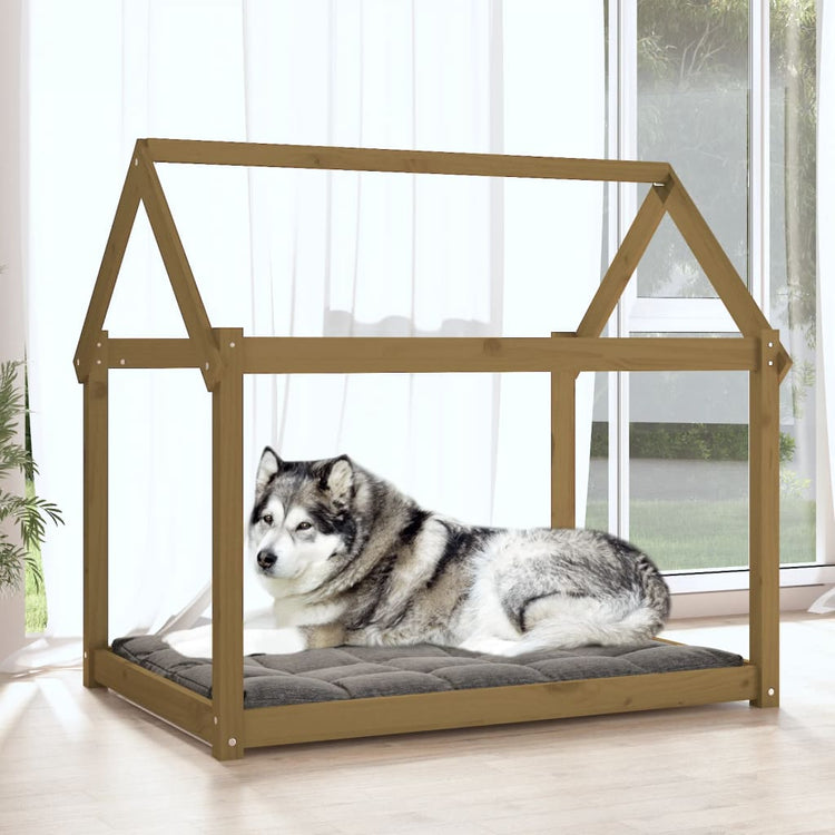 Vidaxl Dog Basket 111x80x100 cm Pine solide Honey Brown