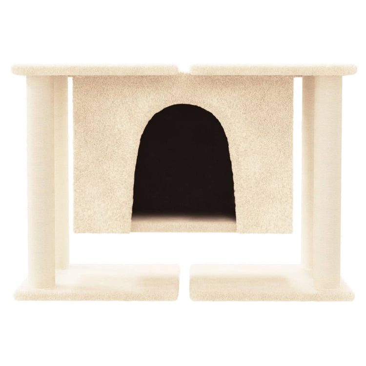 Vidaxl Cat Furniture avec Sisal Scratch Posts 50 cm Crème -Colored