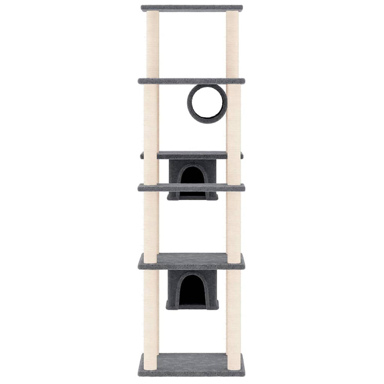 Vidaxl Cat Furniture avec Sisal Scratch Posts 169 cm Gris foncé