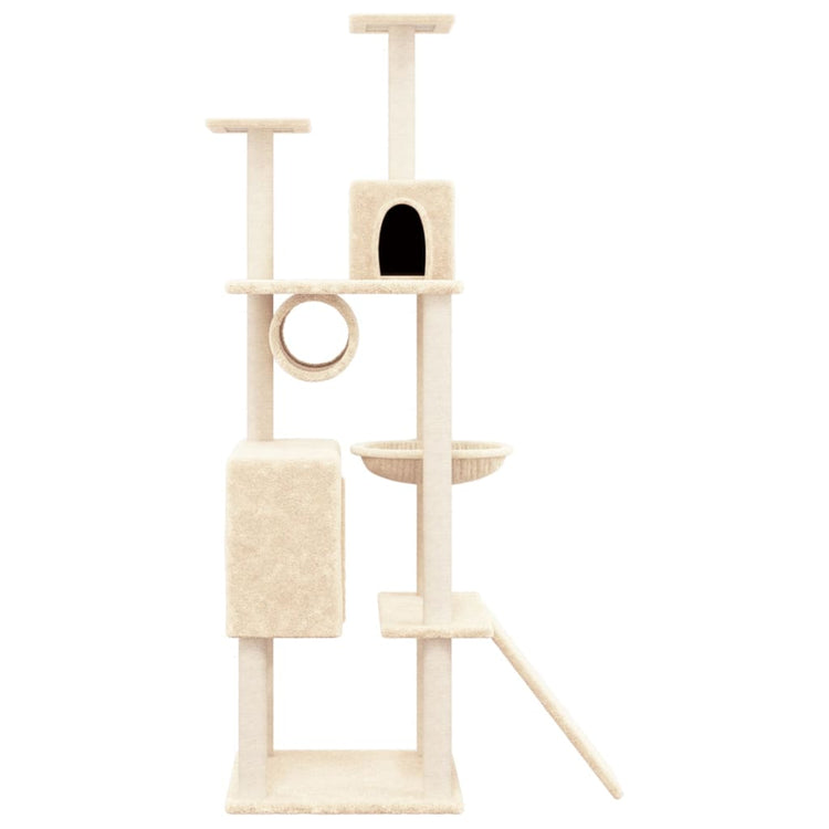 Vidaxl Cat Furniture avec Sisal Scratch Posts 168 cm Crème -Colored