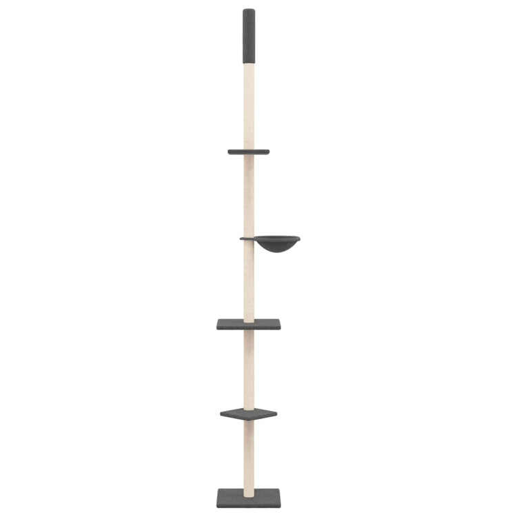 Vidaxl Cat Furniture Floor au plafond 263.5-289,5 cm Gris foncé