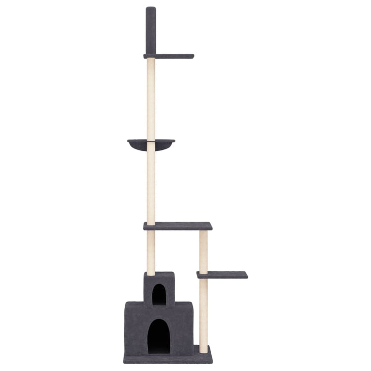 Vidaxl Cat Furniture Floor au plafond 250,5-276,5 cm gris foncé