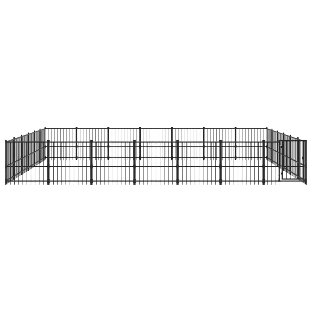 Vidaxl Chienne de chien pour l'extérieur de 39,52 m² en acier
