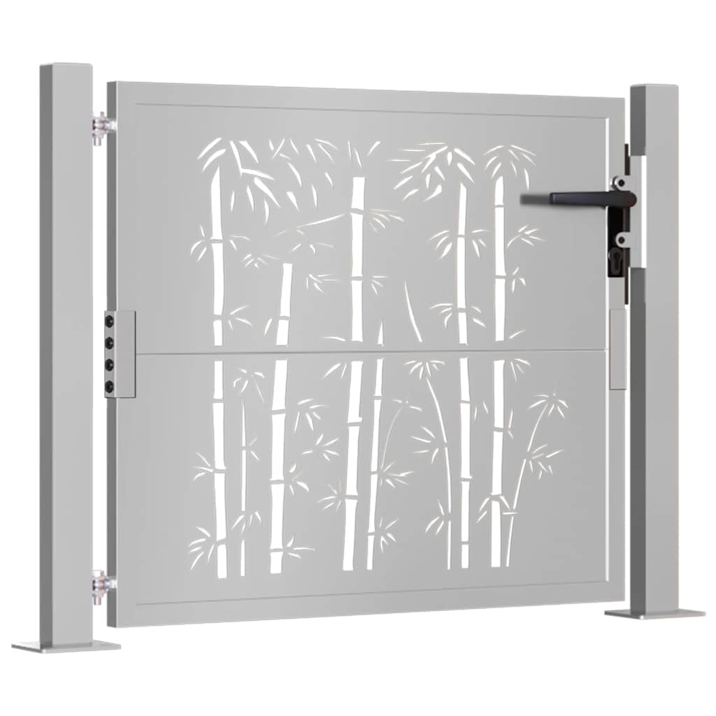 Port vidaxl avec conception de bambou 105x80 cm en acier