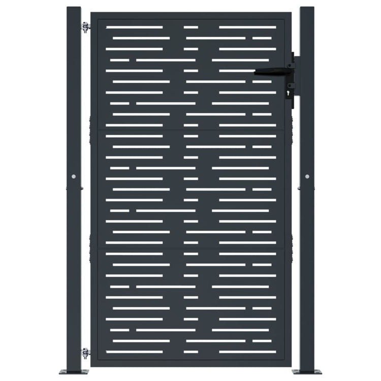Port vidaxl 105x130 cm avec anthracite en acier carré -colore