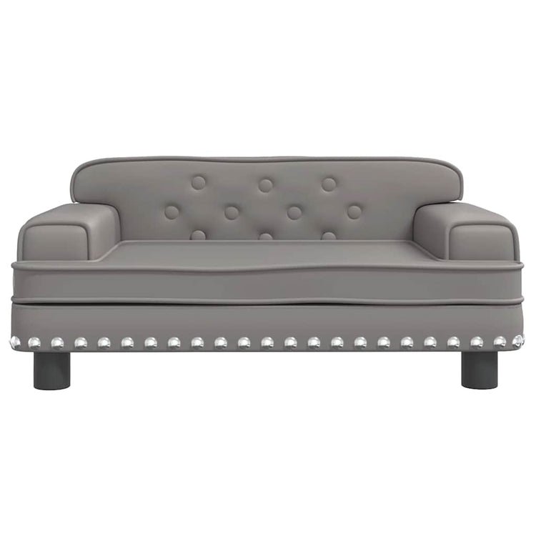 Vidaxl Dog Basket 70x45x30 cm en cuir artificiel gris