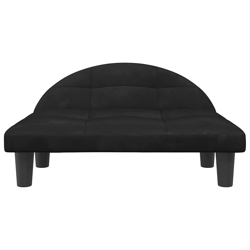 Vidaxl Dog Basket 70x52x30 cm Velvet noir