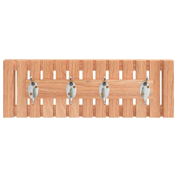 Rack de manteau mural Vidaxl 42x8,5x14 cm en bois de noyer massif