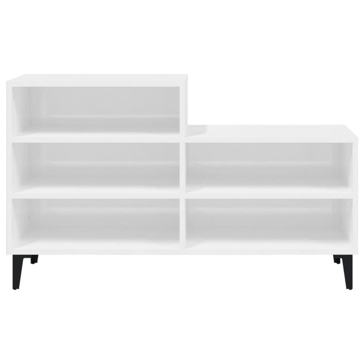 Armoire à chaussures Vidaxl 102x36x60 cm en bois de bois haut blanc